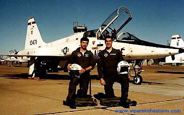 Keith with his T-38 instructor